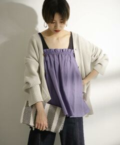 KBF / ケービーエフ キャミソール・チューブトップ | リネンギャザーキャミ∴