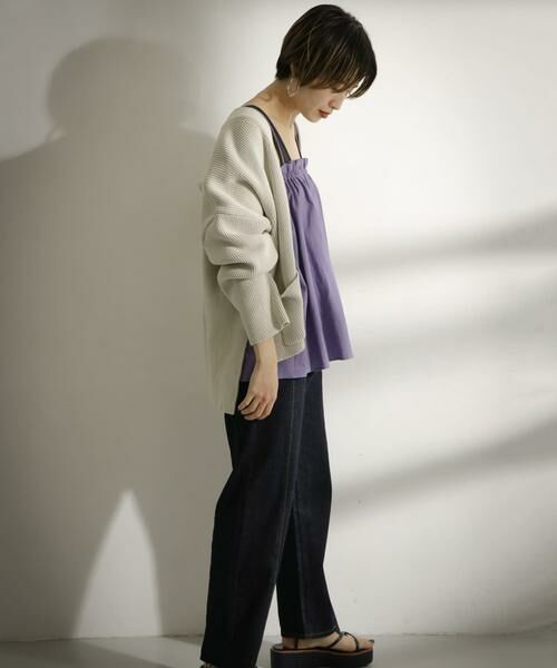 KBF / ケービーエフ キャミソール・チューブトップ | リネンギャザーキャミ∴ | 詳細2