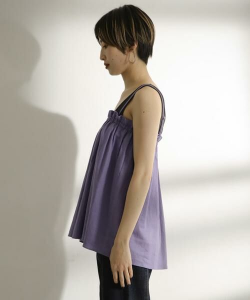 KBF / ケービーエフ キャミソール・チューブトップ | リネンギャザーキャミ∴ | 詳細4