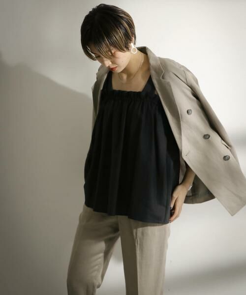 KBF / ケービーエフ キャミソール・チューブトップ | リネンギャザーキャミ∴ | 詳細10