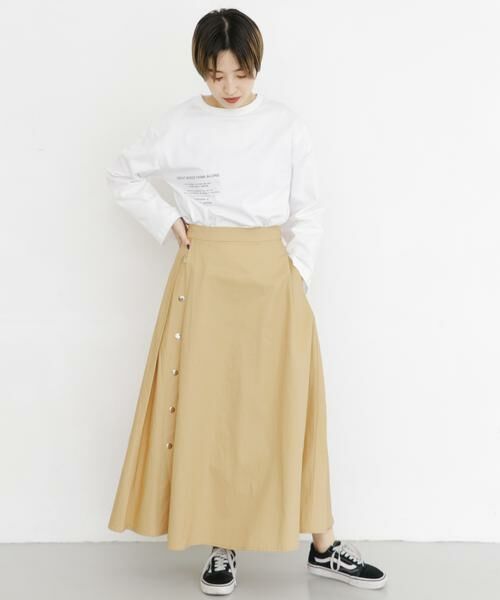 KBF / ケービーエフ スカート | サイドタックボタンフレアスカート | 詳細7