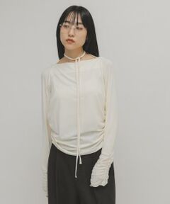 KBF / ケービーエフ Tシャツ | ドレープリボントップス