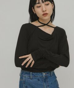 KBF / ケービーエフ Tシャツ | ドレープリボントップス