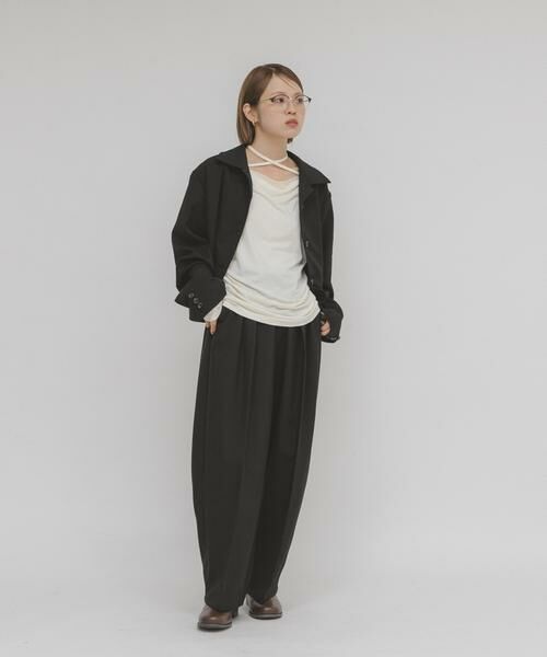 KBF / ケービーエフ Tシャツ | ドレープリボントップス | 詳細7