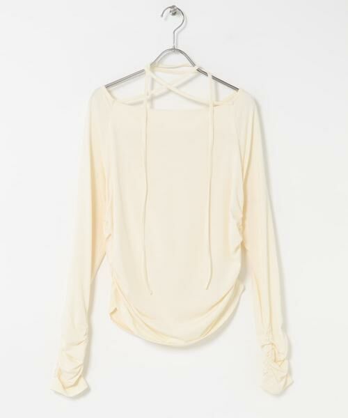 KBF / ケービーエフ Tシャツ | ドレープリボントップス | 詳細8