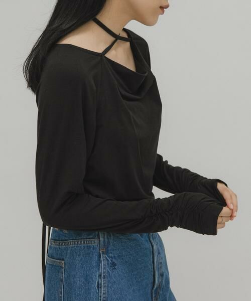 KBF / ケービーエフ Tシャツ | ドレープリボントップス | 詳細11