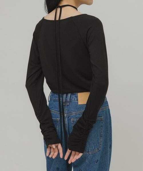 KBF / ケービーエフ Tシャツ | ドレープリボントップス | 詳細12