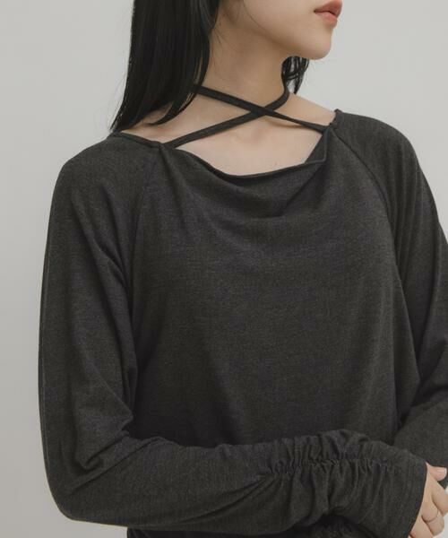 KBF / ケービーエフ Tシャツ | ドレープリボントップス | 詳細18