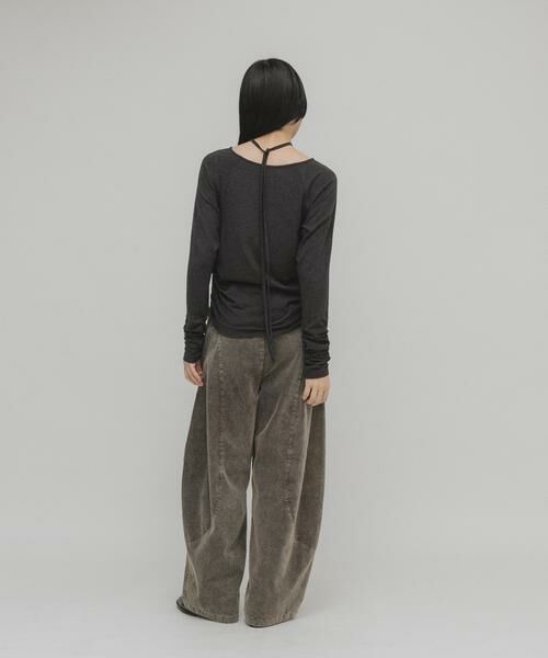 KBF / ケービーエフ Tシャツ | ドレープリボントップス | 詳細23