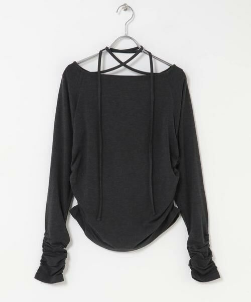 KBF / ケービーエフ Tシャツ | ドレープリボントップス | 詳細24