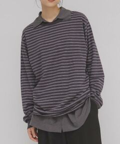 KBF / ケービーエフ Tシャツ | マルチボーダーロンTEE