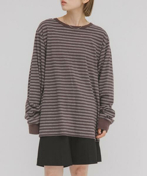 KBF / ケービーエフ Tシャツ | マルチボーダーロンTEE | 詳細2