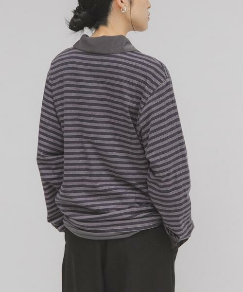 KBF / ケービーエフ Tシャツ | マルチボーダーロンTEE | 詳細10