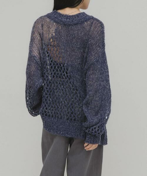 KBF / ケービーエフ ニット・セーター | シースルースパンコールニット | 詳細2