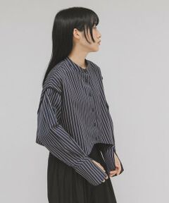 KBF / ケービーエフ シャツ・ブラウス | ヘムデザインクロップドシャツ