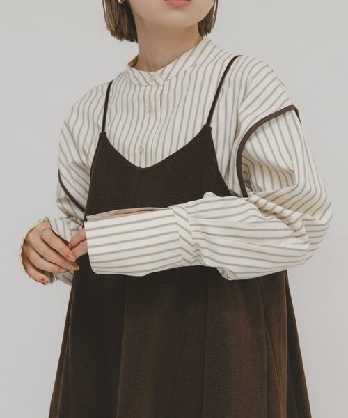 KBF / ケービーエフ シャツ・ブラウス | ヘムデザインクロップドシャツ | 詳細2