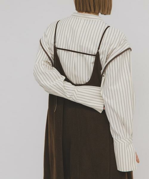 KBF / ケービーエフ シャツ・ブラウス | ヘムデザインクロップドシャツ | 詳細4