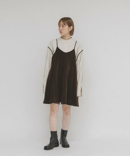 KBF / ケービーエフ シャツ・ブラウス | ヘムデザインクロップドシャツ | 詳細5