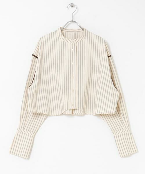 KBF / ケービーエフ シャツ・ブラウス | ヘムデザインクロップドシャツ | 詳細8