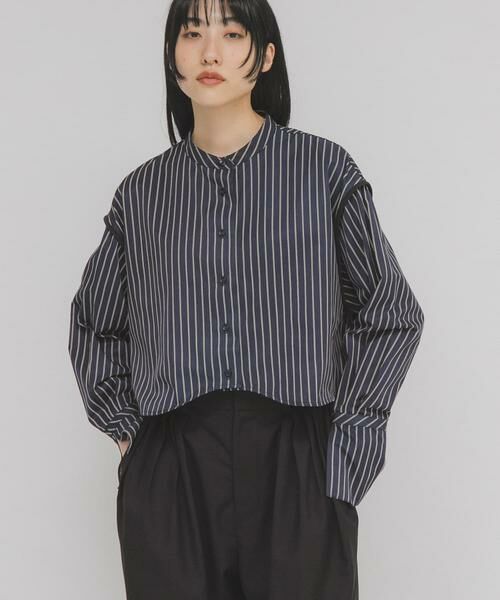KBF / ケービーエフ シャツ・ブラウス | ヘムデザインクロップドシャツ | 詳細10