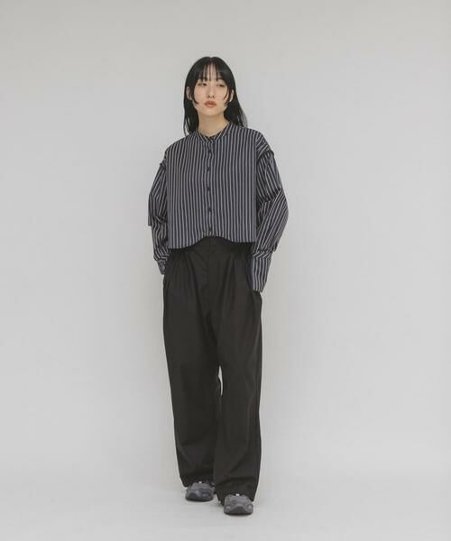 KBF / ケービーエフ シャツ・ブラウス | ヘムデザインクロップドシャツ | 詳細13