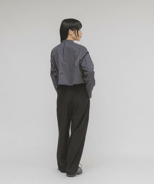 KBF / ケービーエフ シャツ・ブラウス | ヘムデザインクロップドシャツ | 詳細14