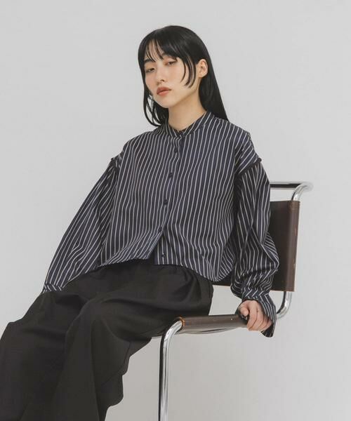 KBF / ケービーエフ シャツ・ブラウス | ヘムデザインクロップドシャツ | 詳細15