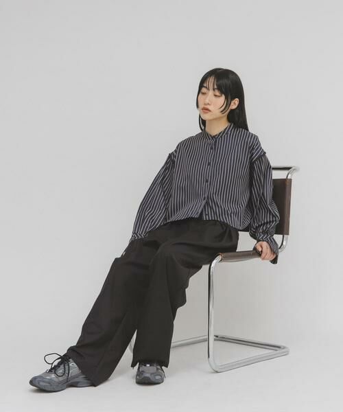 KBF / ケービーエフ シャツ・ブラウス | ヘムデザインクロップドシャツ | 詳細16