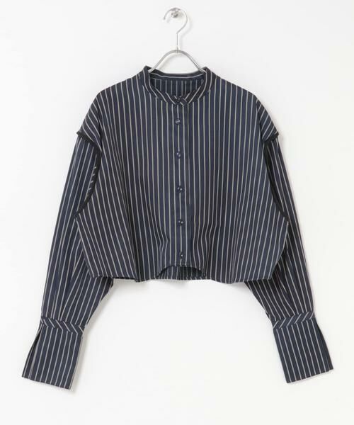 KBF / ケービーエフ シャツ・ブラウス | ヘムデザインクロップドシャツ | 詳細17