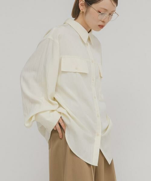 KBF / ケービーエフ シャツ・ブラウス | フラップデザインシャツ | 詳細3