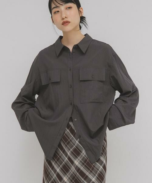 KBF / ケービーエフ シャツ・ブラウス | フラップデザインシャツ | 詳細9