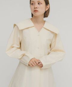 KBF / ケービーエフ シャツ・ブラウス | セーラーカラーシェイプブラウス