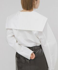 KBF / ケービーエフ シャツ・ブラウス | セーラーカラーシェイプブラウス