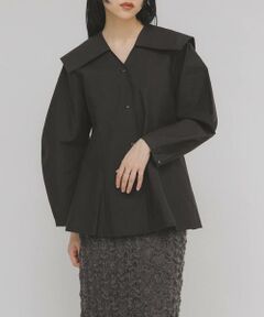 KBF / ケービーエフ シャツ・ブラウス | セーラーカラーシェイプブラウス