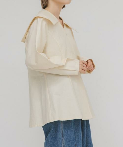 KBF / ケービーエフ シャツ・ブラウス | セーラーカラーシェイプブラウス | 詳細3