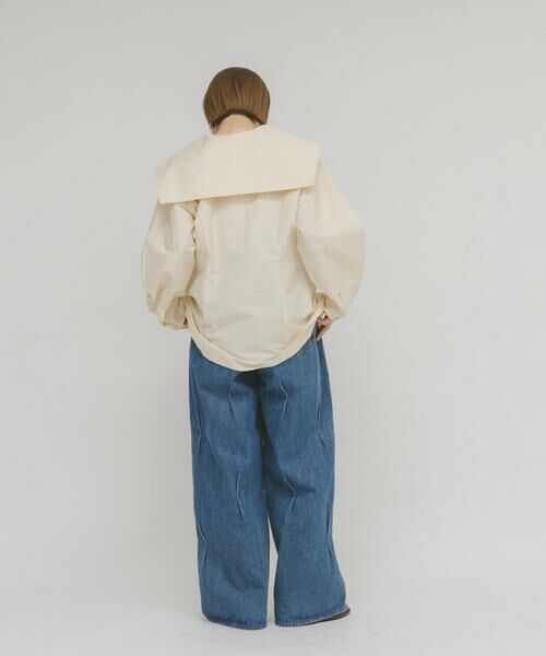 KBF / ケービーエフ シャツ・ブラウス | セーラーカラーシェイプブラウス | 詳細7