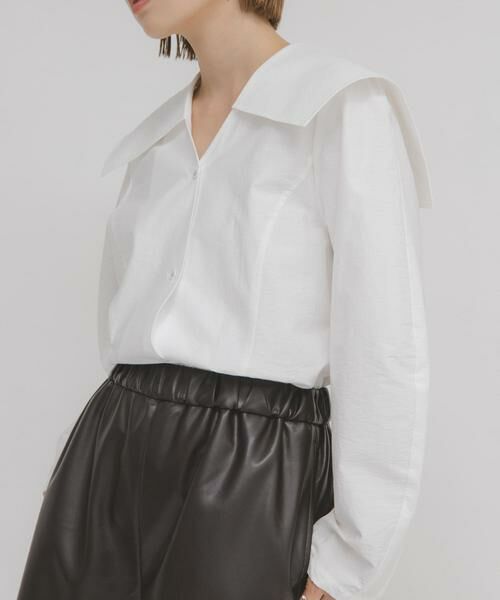 KBF / ケービーエフ シャツ・ブラウス | セーラーカラーシェイプブラウス | 詳細15