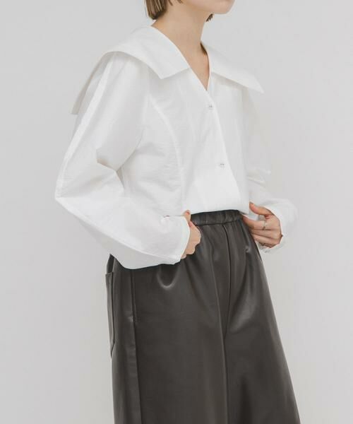KBF / ケービーエフ シャツ・ブラウス | セーラーカラーシェイプブラウス | 詳細16