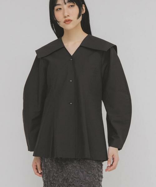 KBF / ケービーエフ シャツ・ブラウス | セーラーカラーシェイプブラウス | 詳細23