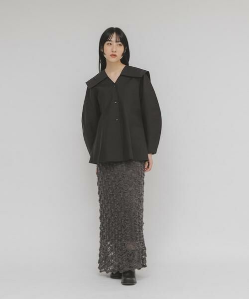 KBF / ケービーエフ シャツ・ブラウス | セーラーカラーシェイプブラウス | 詳細26