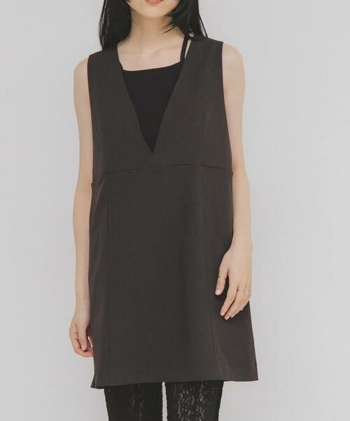 KBF / ケービーエフ ワンピース | Aラインミニジャンパースカート | 詳細1