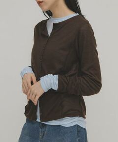 KBF / ケービーエフ Tシャツ | バイカラーレイヤードカットソー