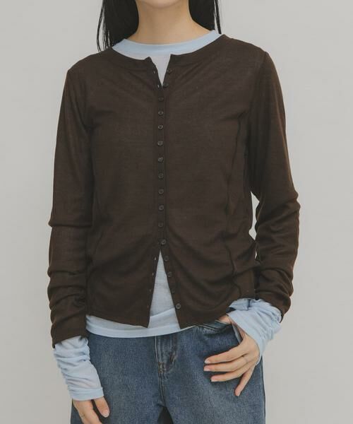 KBF / ケービーエフ Tシャツ | バイカラーレイヤードカットソー | 詳細1