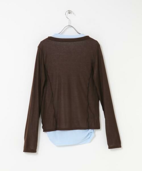 KBF / ケービーエフ Tシャツ | バイカラーレイヤードカットソー | 詳細10