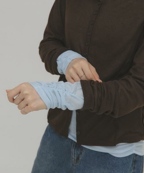 KBF / ケービーエフ Tシャツ | バイカラーレイヤードカットソー | 詳細4