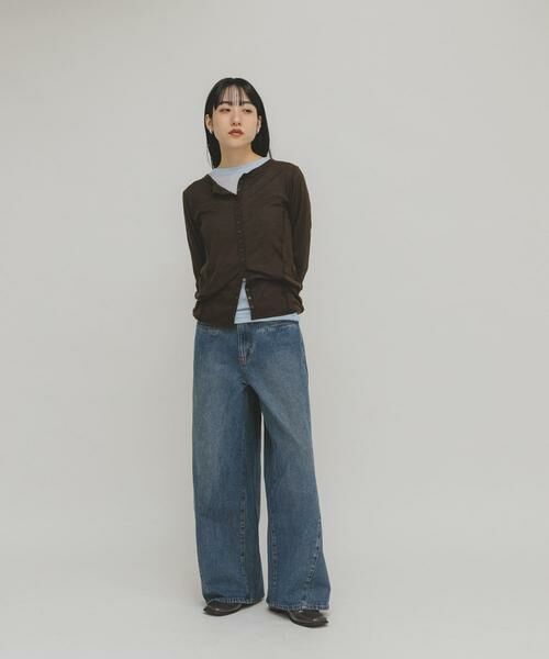 KBF / ケービーエフ Tシャツ | バイカラーレイヤードカットソー | 詳細5