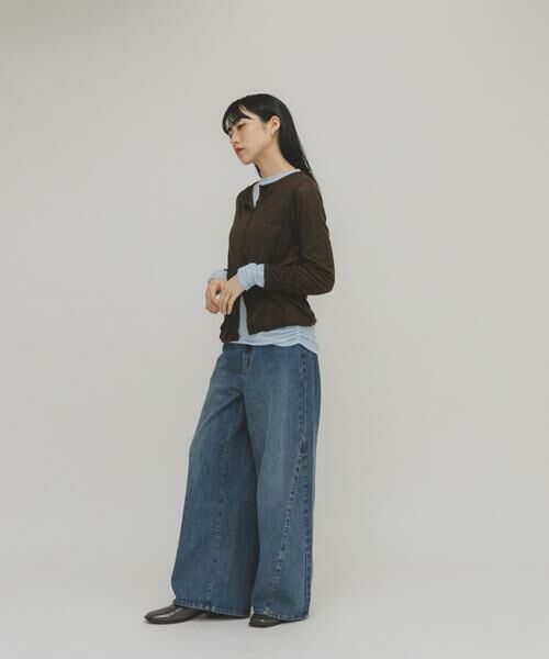 KBF / ケービーエフ Tシャツ | バイカラーレイヤードカットソー | 詳細6