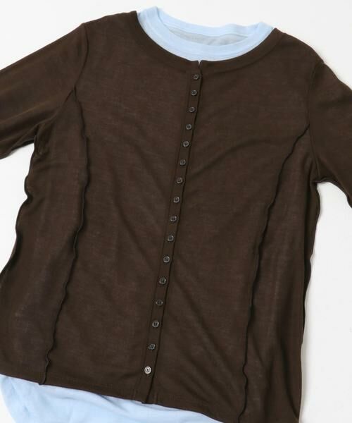 KBF / ケービーエフ Tシャツ | バイカラーレイヤードカットソー | 詳細9