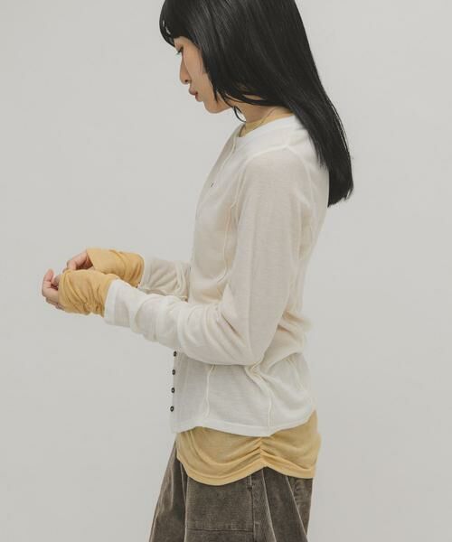 KBF / ケービーエフ Tシャツ | バイカラーレイヤードカットソー | 詳細17