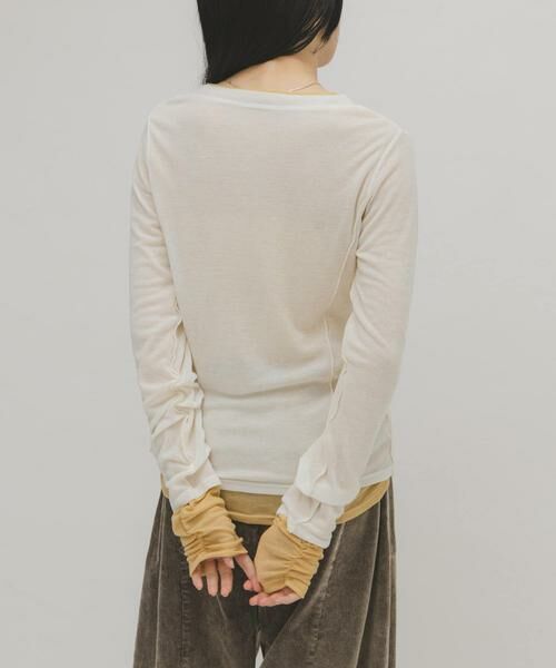 KBF / ケービーエフ Tシャツ | バイカラーレイヤードカットソー | 詳細18